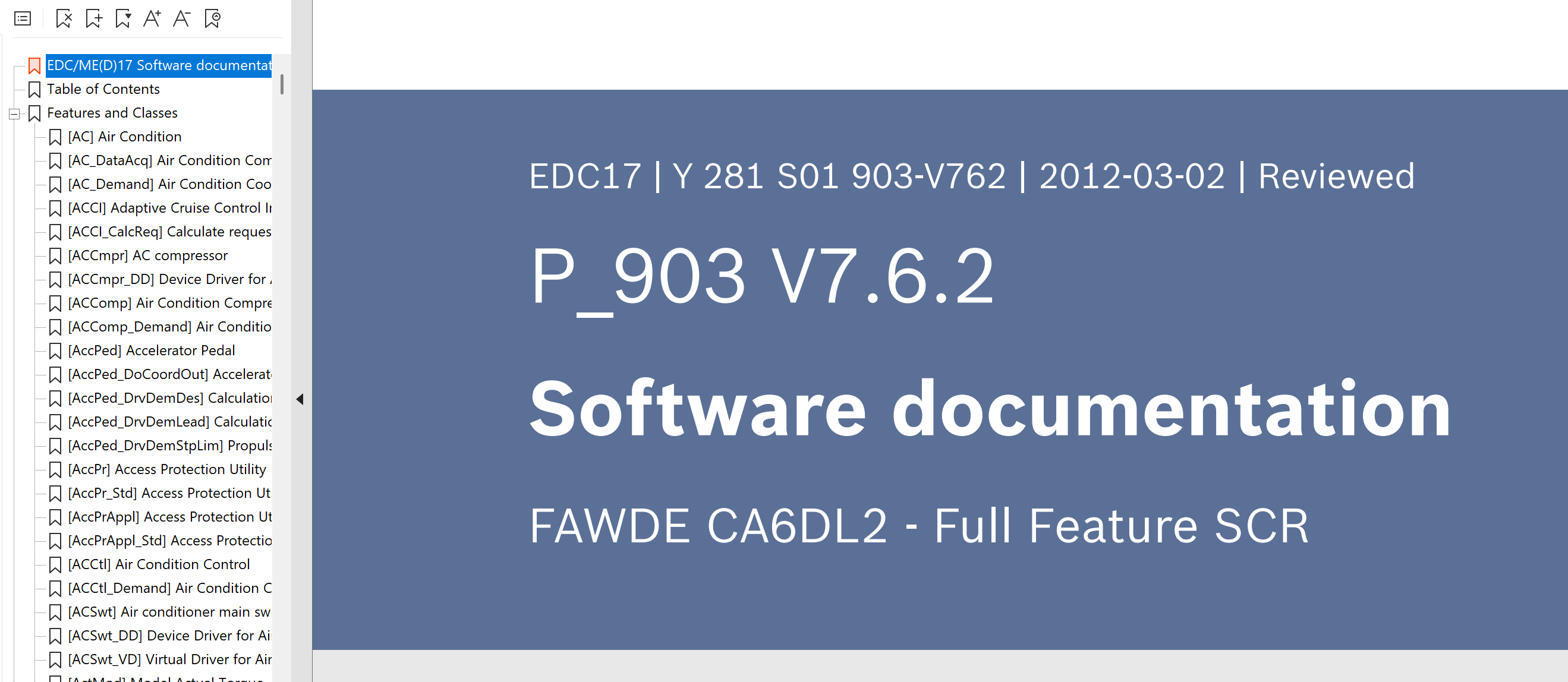 FAW EDC17CV44 Software documentation — EDC17CV44 ECU 调校文件